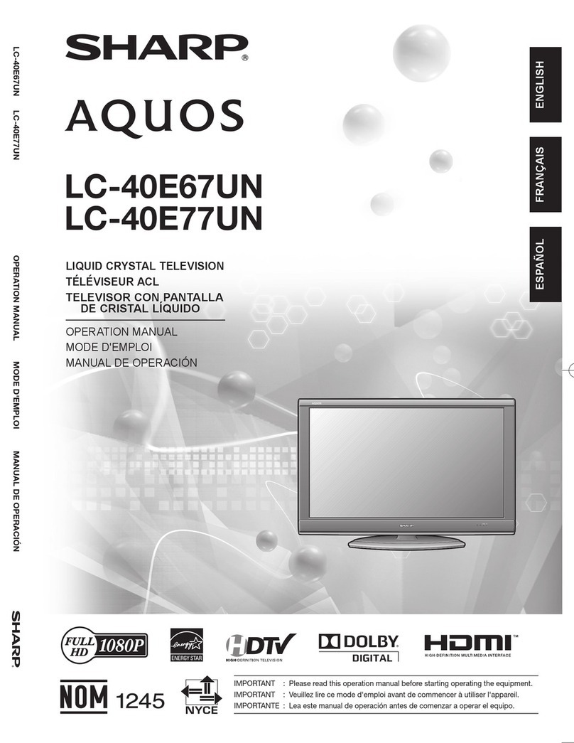 Sharp Aquos LC 40E77UN User manual Sharp Aquos LC 40E77UN User manual