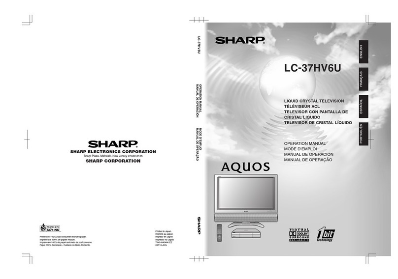 Sharp Aquos LC 37HV6U User manual