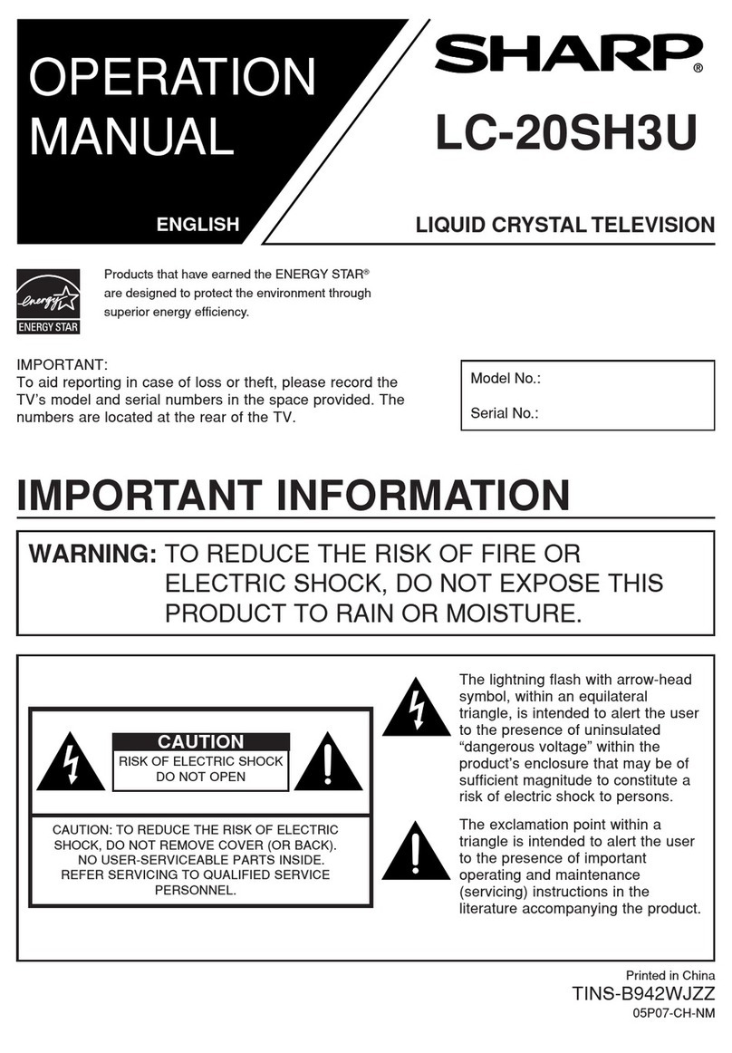 Sharp LC20SH3U - Flat-Panel LCD TV User manual