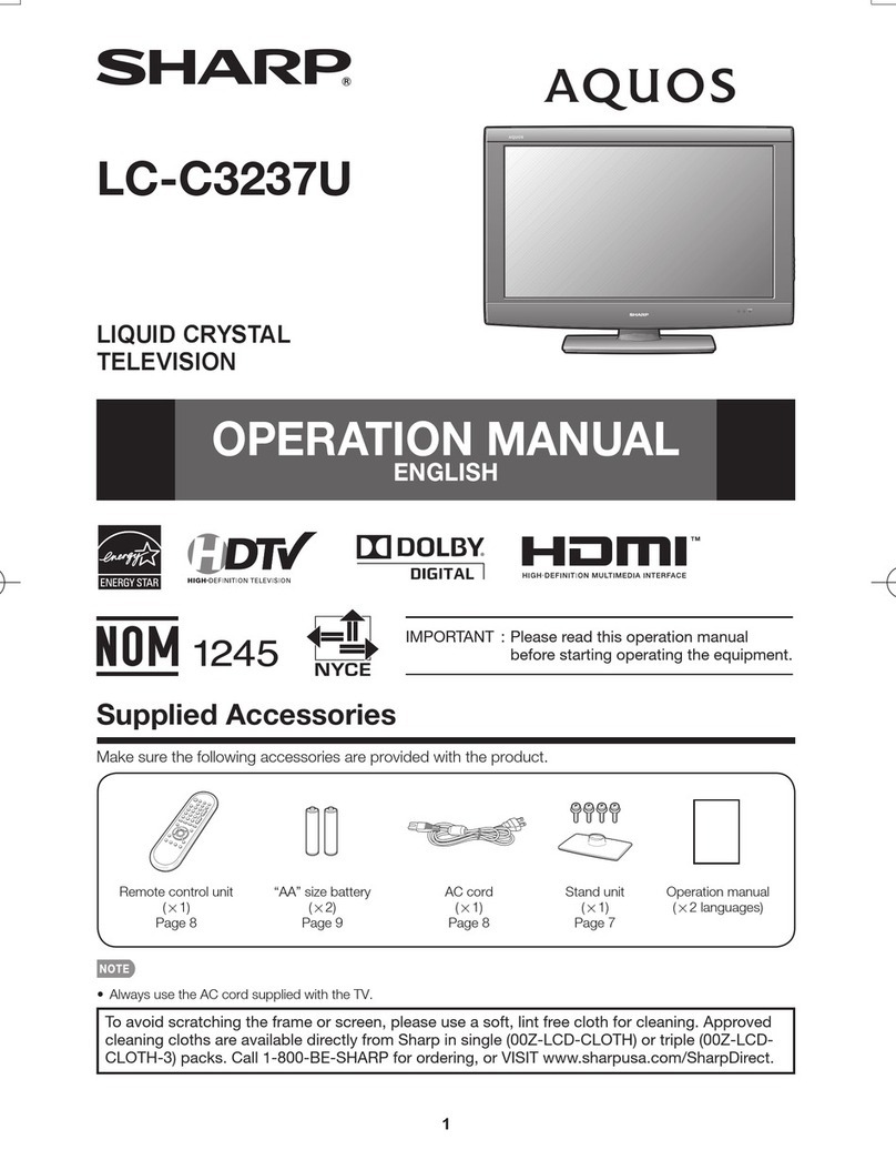 Sharp AQUOS LC-C3237U User manual