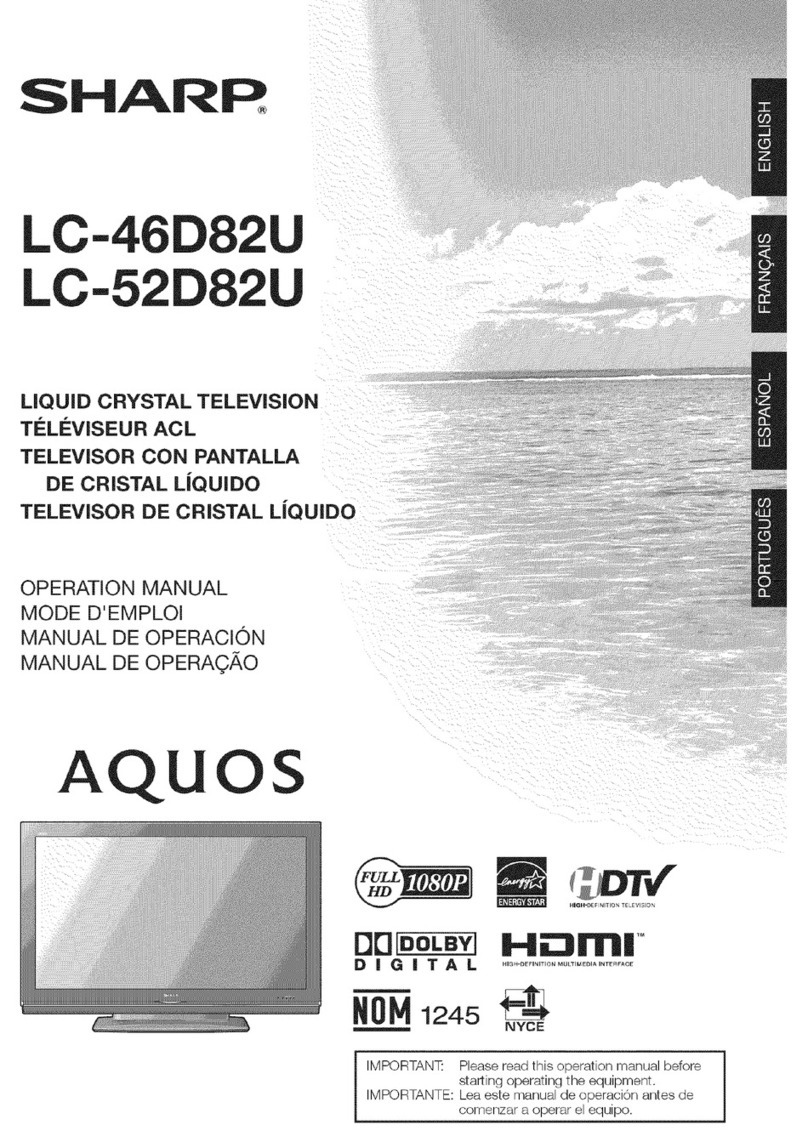 Sharp Aquos LC-46D82U User manual