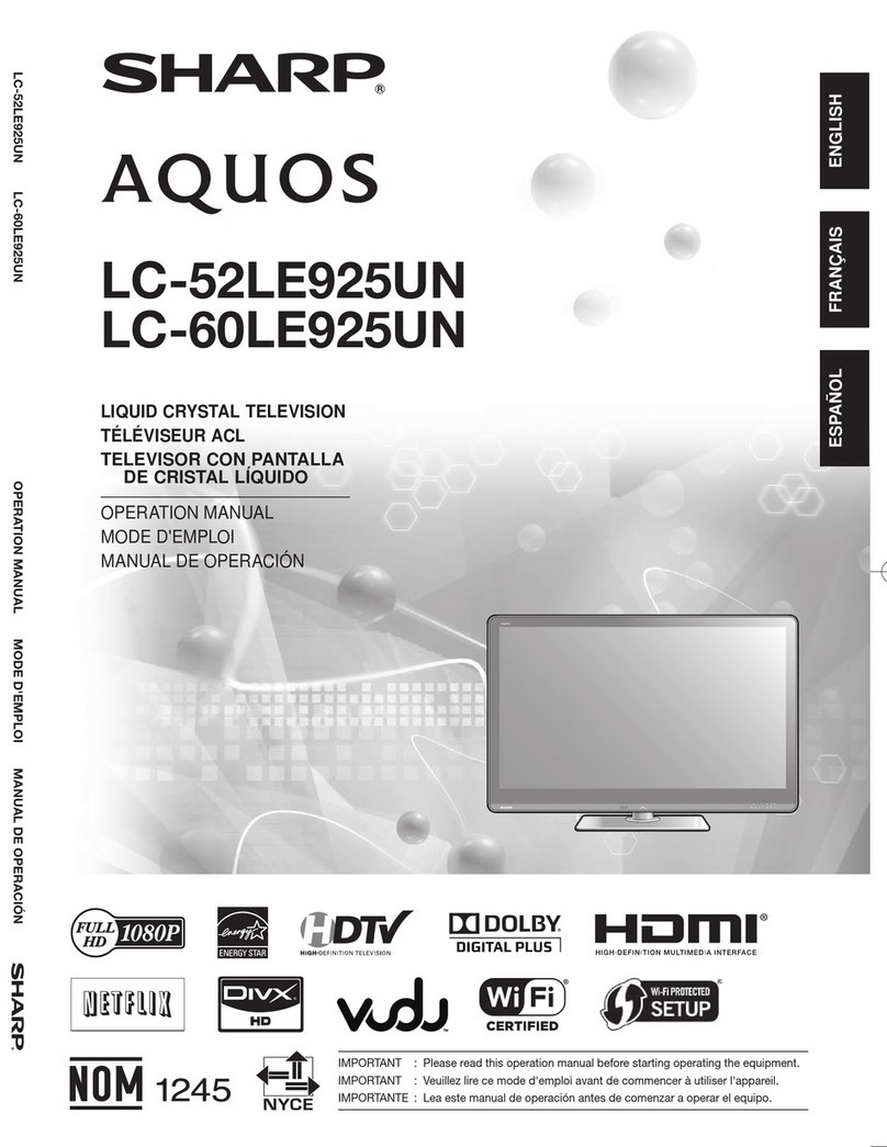 Sharp LC-52LE925UN User manual