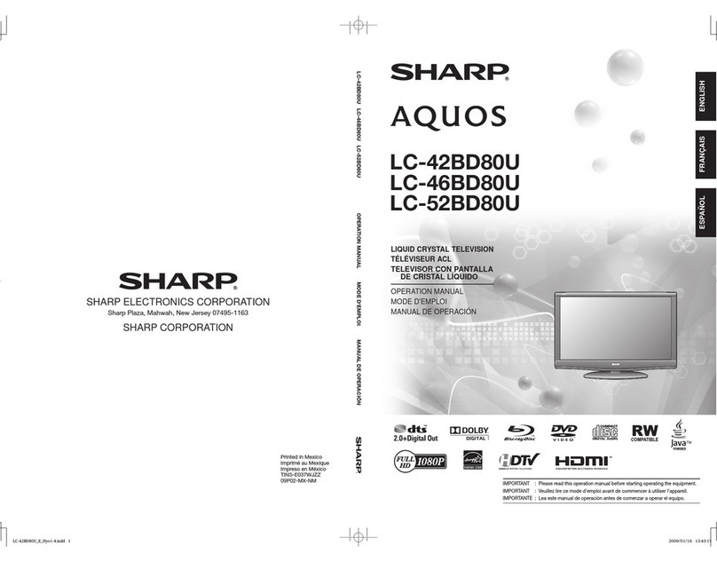 Sharp AQUOS LC-42BD80U User manual