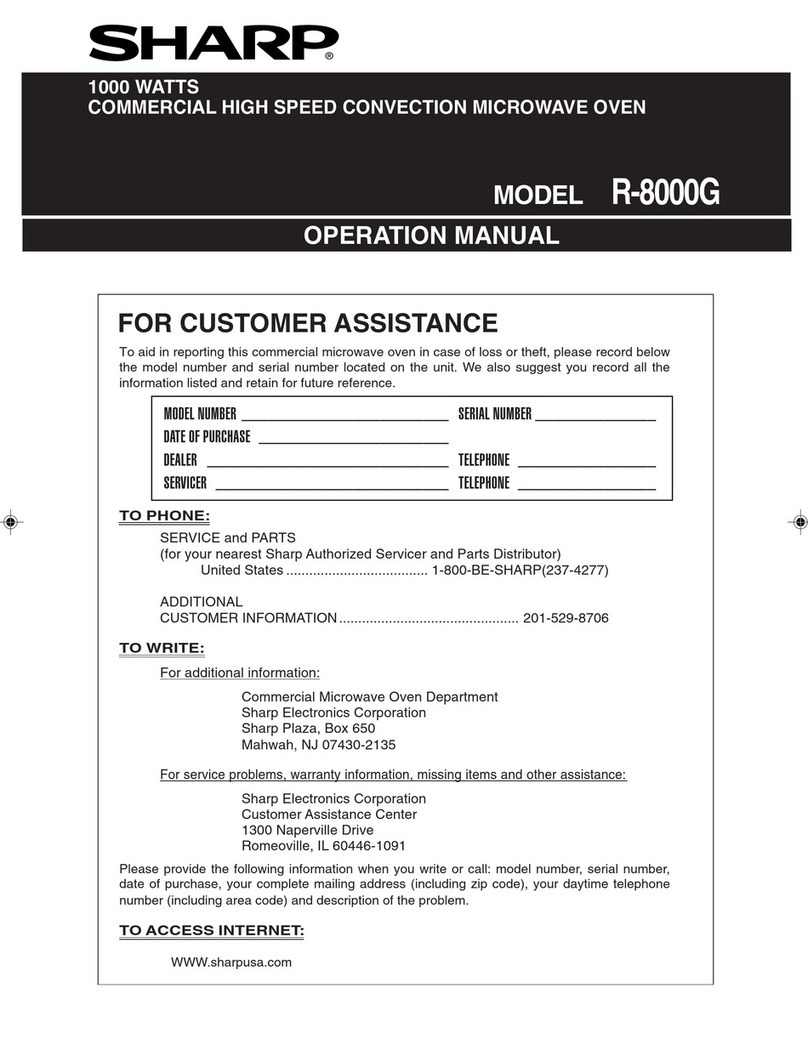 Sharp R-8000G Operation manual