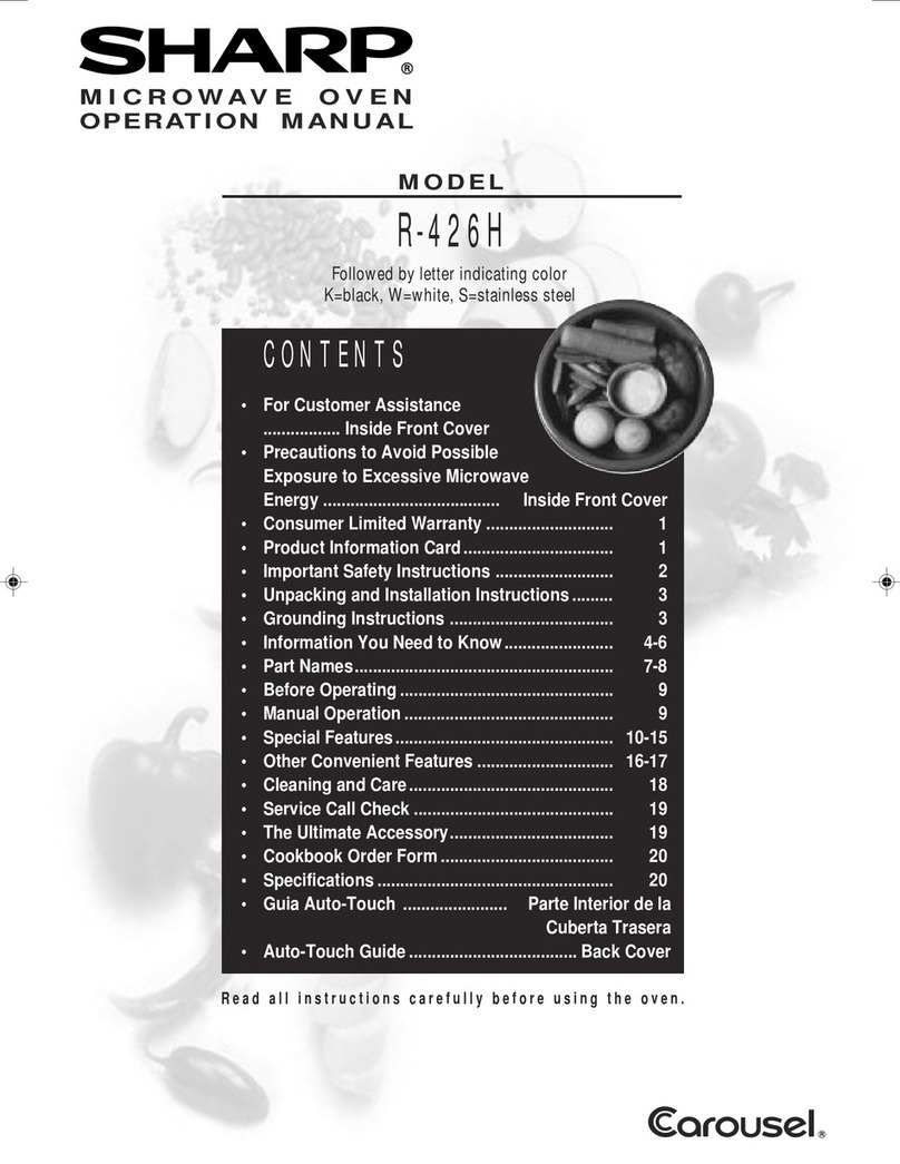 Sharp R-426H User manual