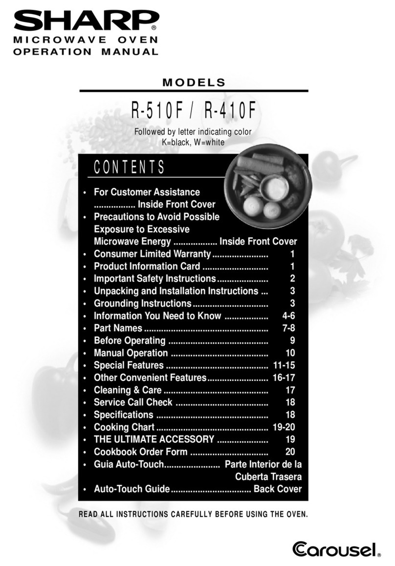 Sharp R-410F User manual