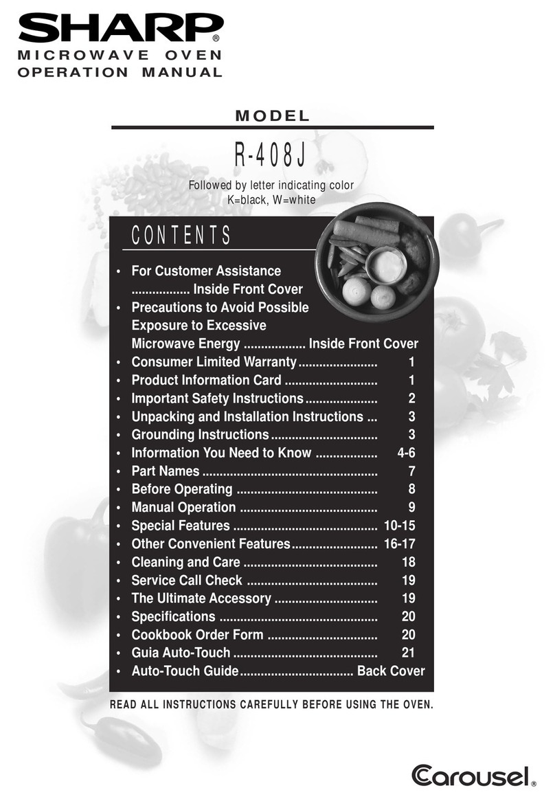 Sharp R-408J User manual