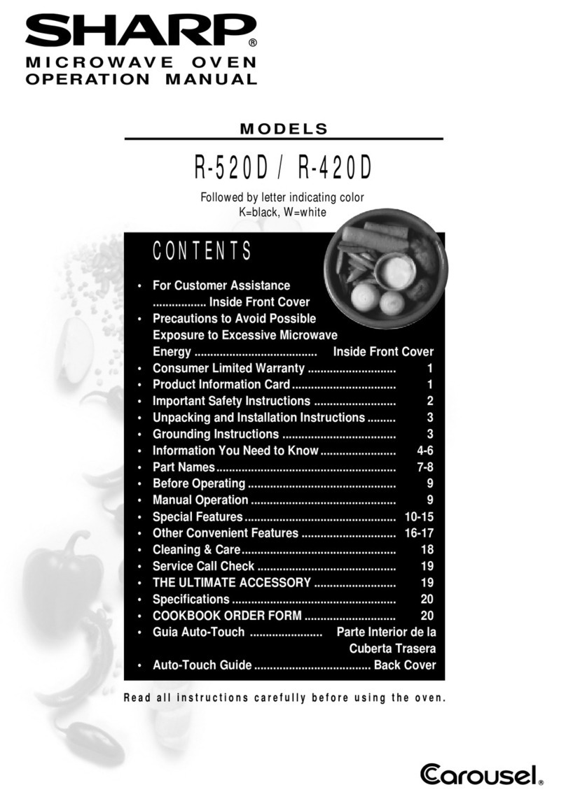Sharp R-420D User manual