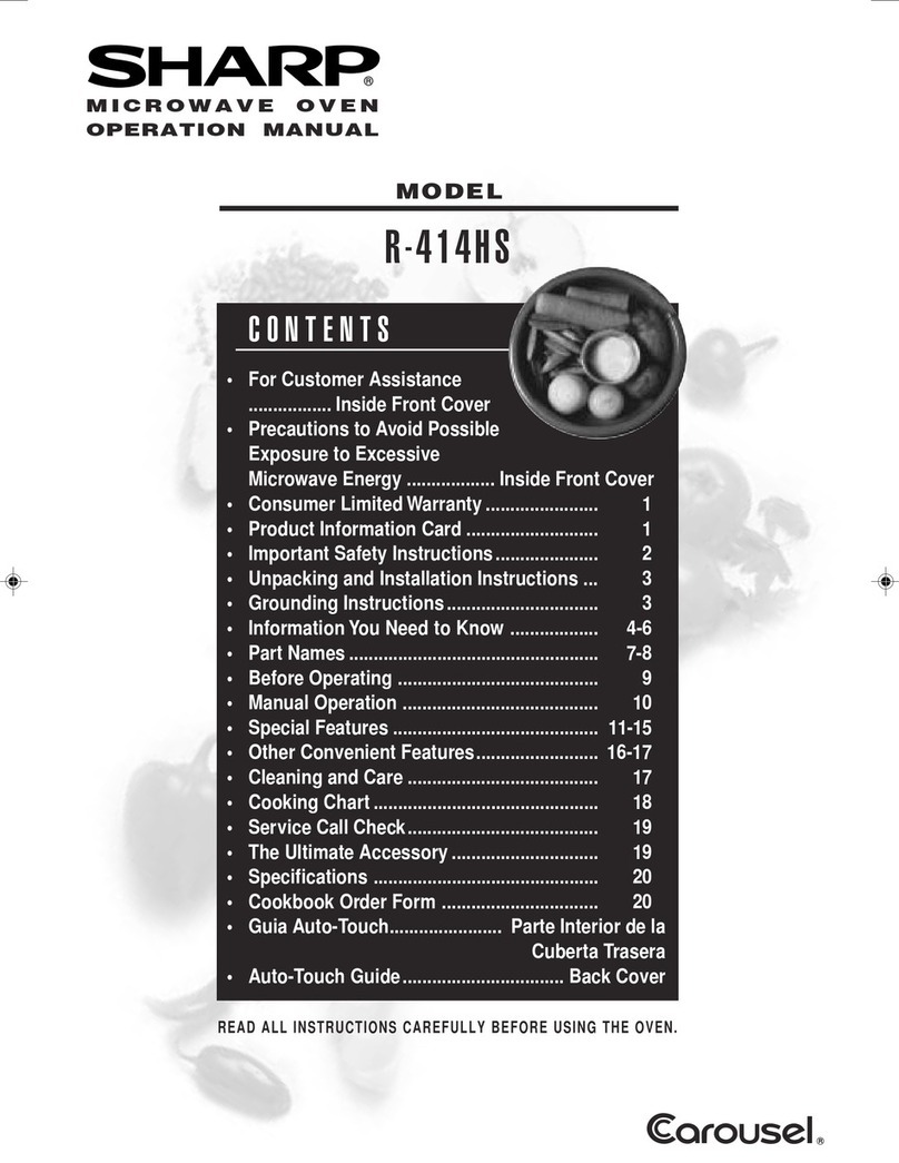 Sharp R-414HS User manual