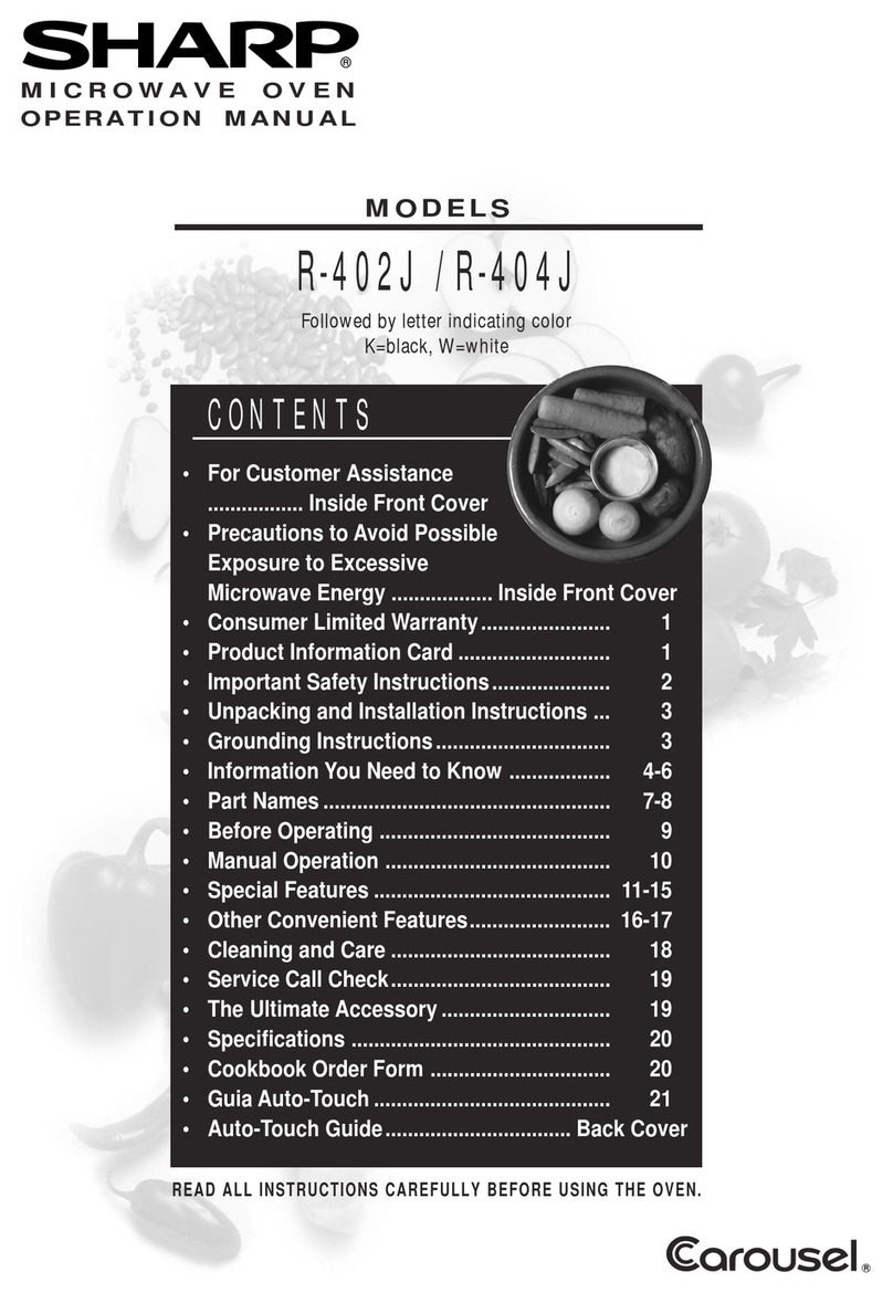 Sharp R-404J User manual