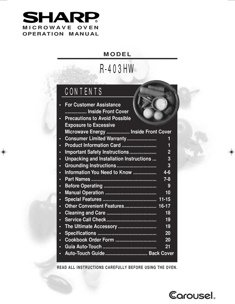 Sharp R-403HW User manual Sharp R-403HW User manual