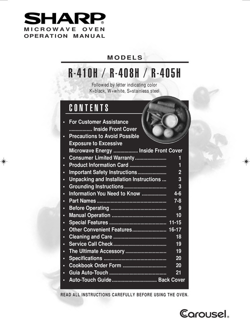 Sharp R-405H User manual