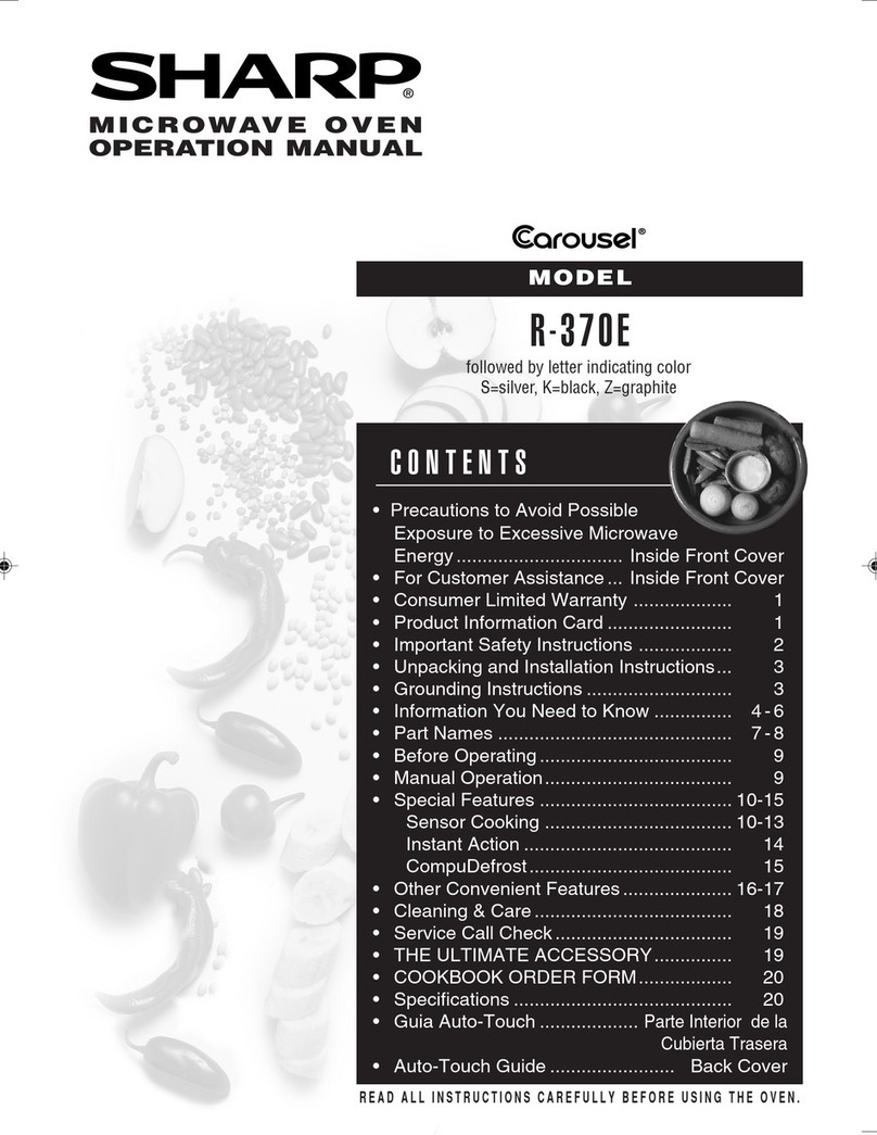 Sharp R-370E User manual