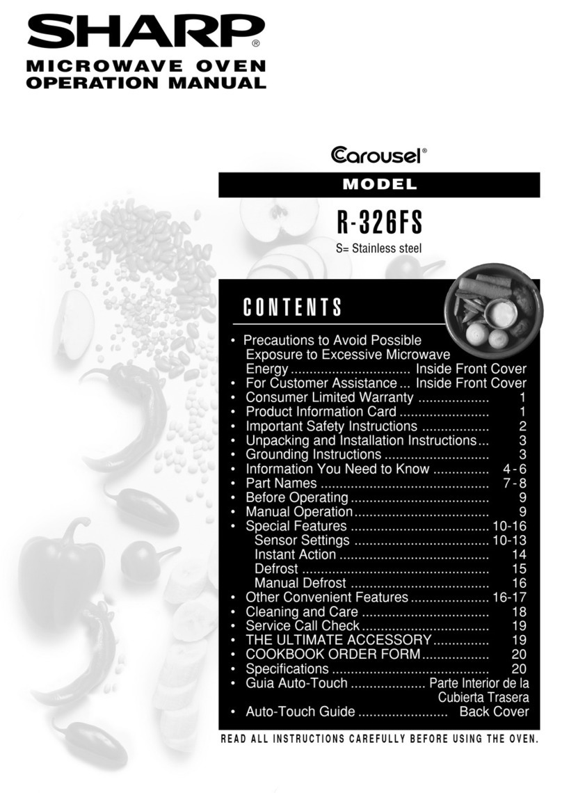Sharp Carousel R-326FS User manual