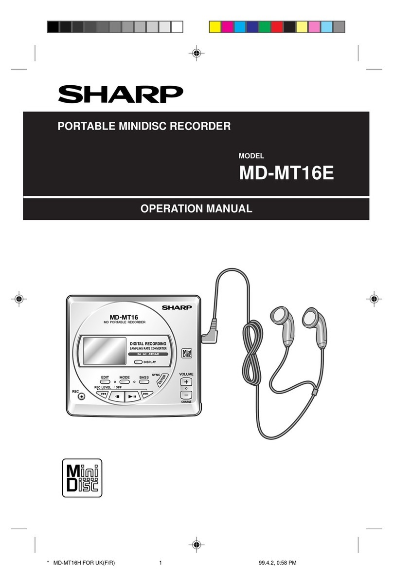Sharp MD-MT16H User manual
