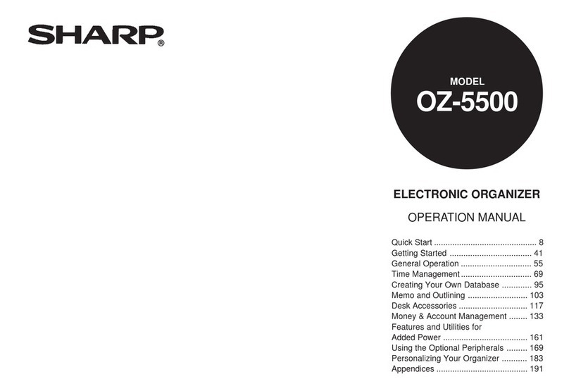 Sharp OZ-5500 User manual Sharp OZ-5500 User manual