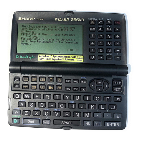 Sharp Wizard OZ-630 User manual Sharp Wizard OZ-630 User manual