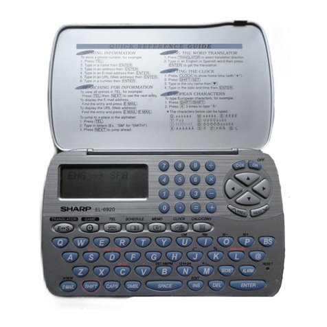 Sharp EL-6920 User manual Sharp EL-6920 User manual