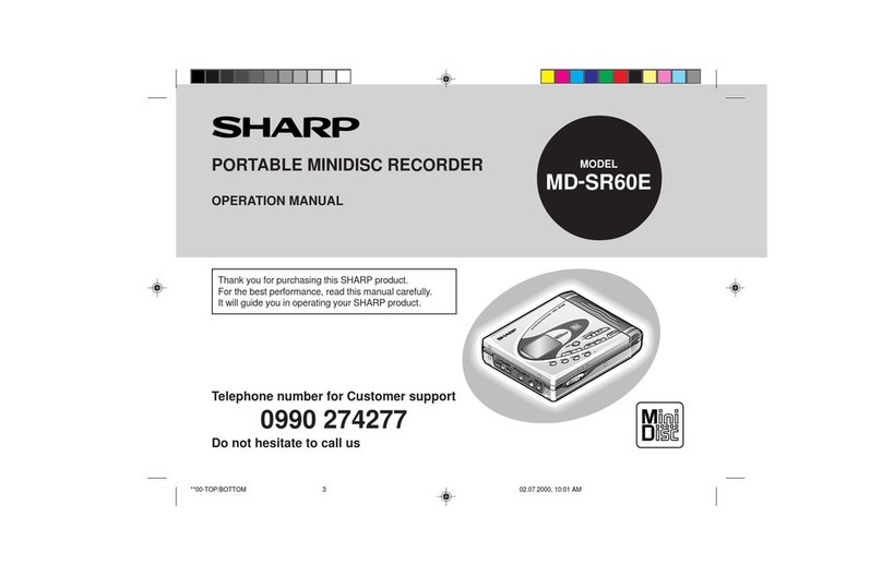 Sharp MD-SR60E User manual Sharp MD-SR60E User manual