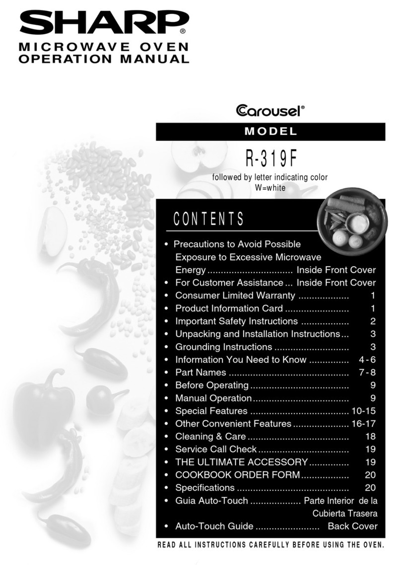 Sharp Carousel R-319F User manual