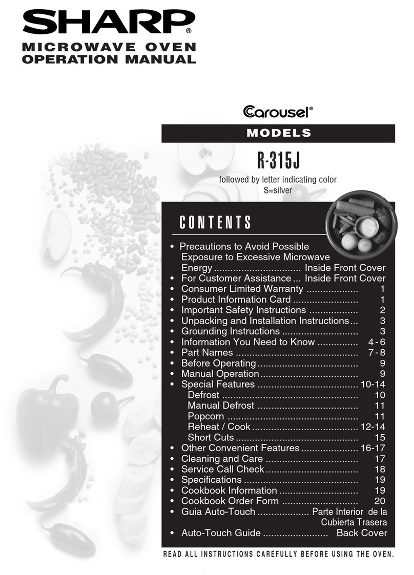 Sharp Carousel R-315J User manual