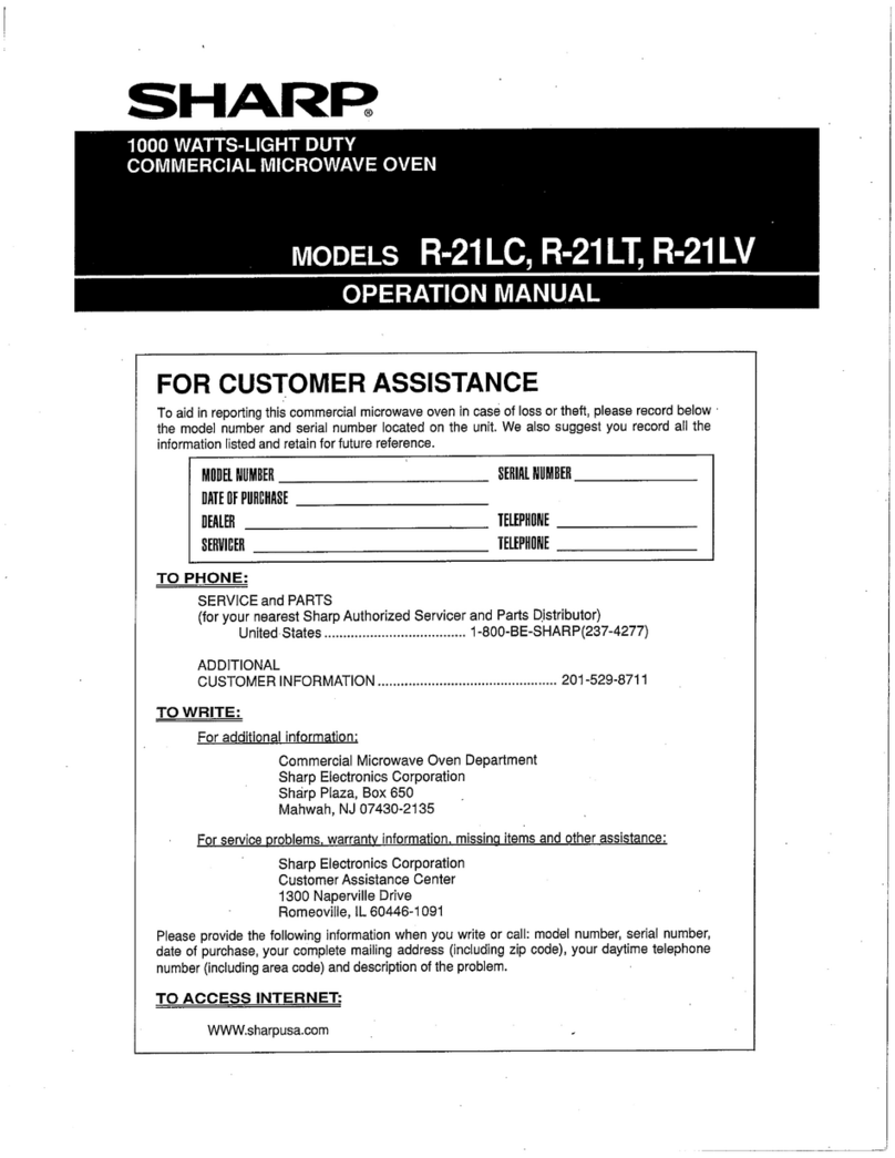 Sharp R-21LC User manual