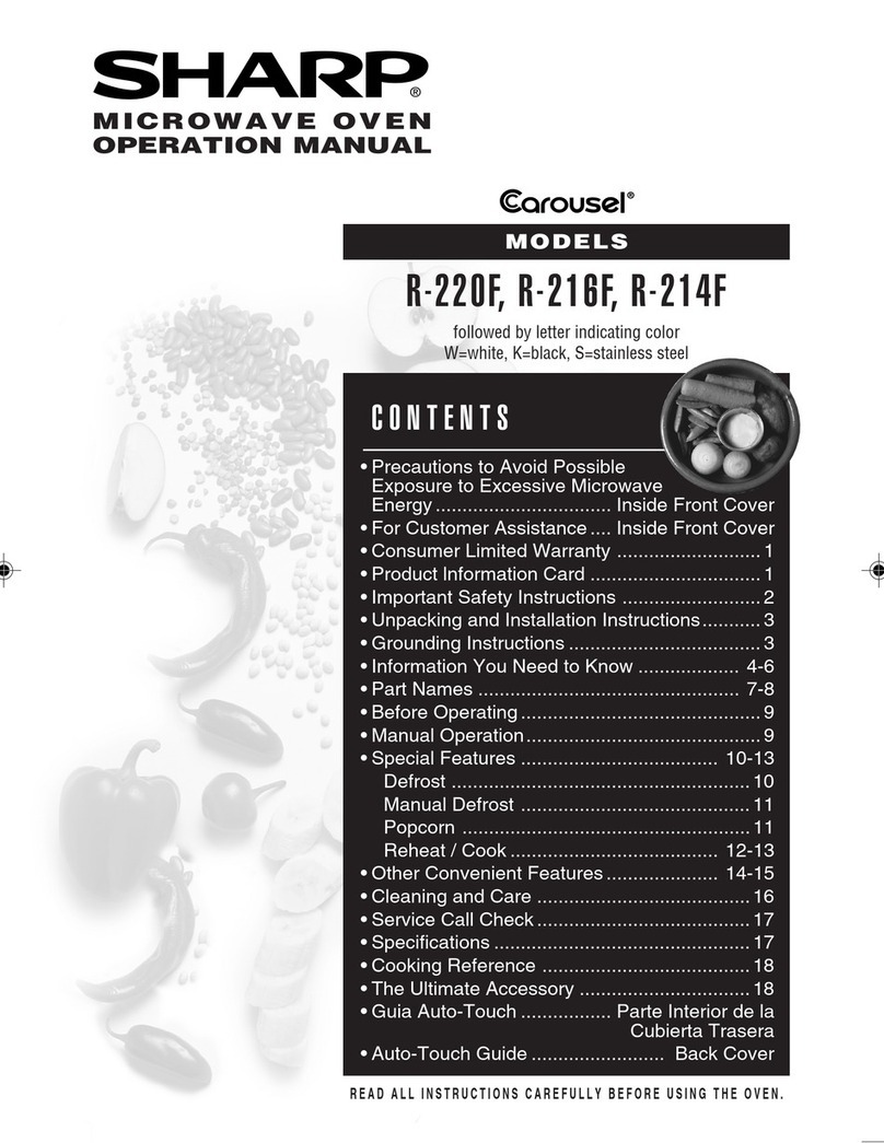 Sharp Carousel R-220F User manual