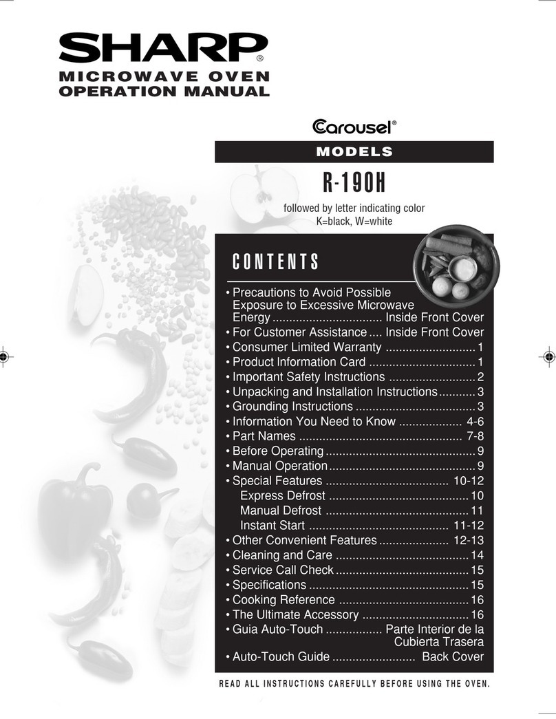 Sharp R-190HK/HW User manual
