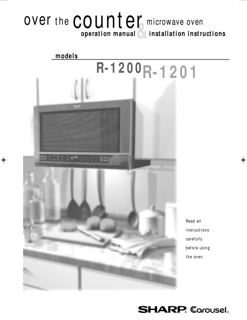 Sharp Carousel R-1200 Specification sheet