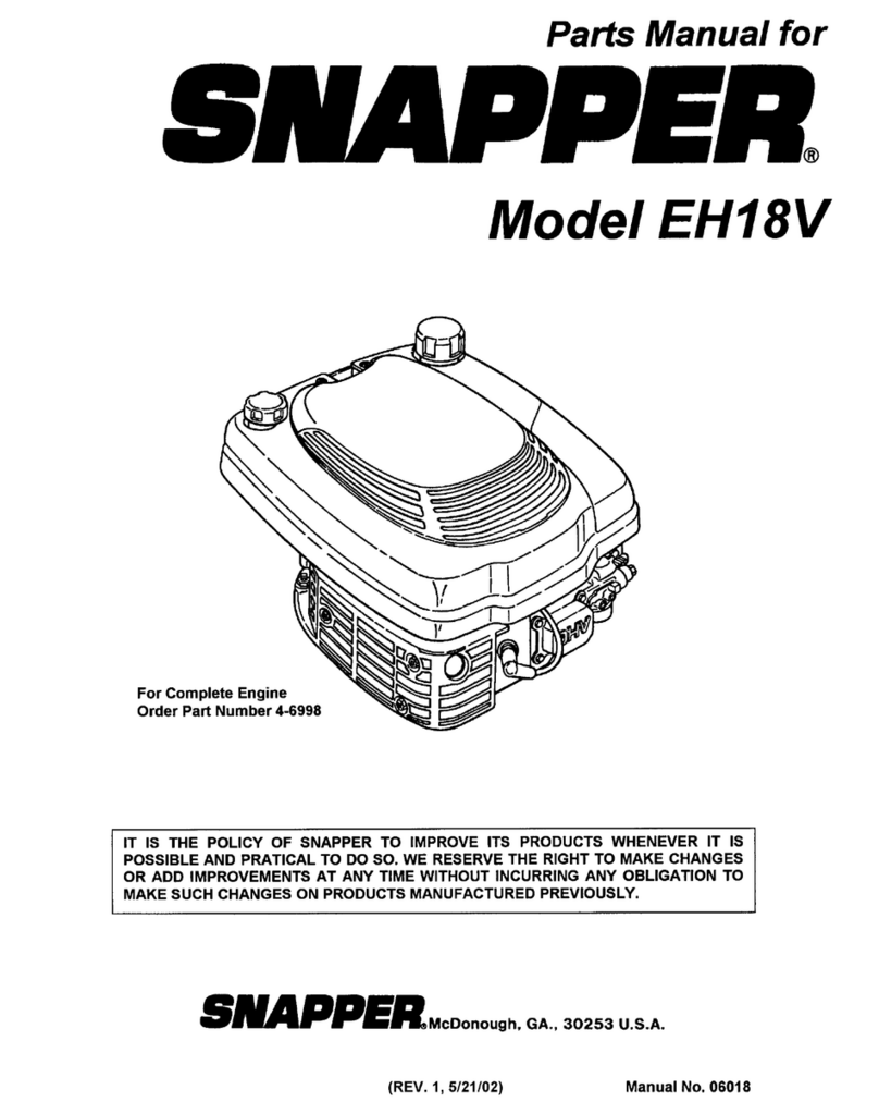 Snapper EH18V User manual