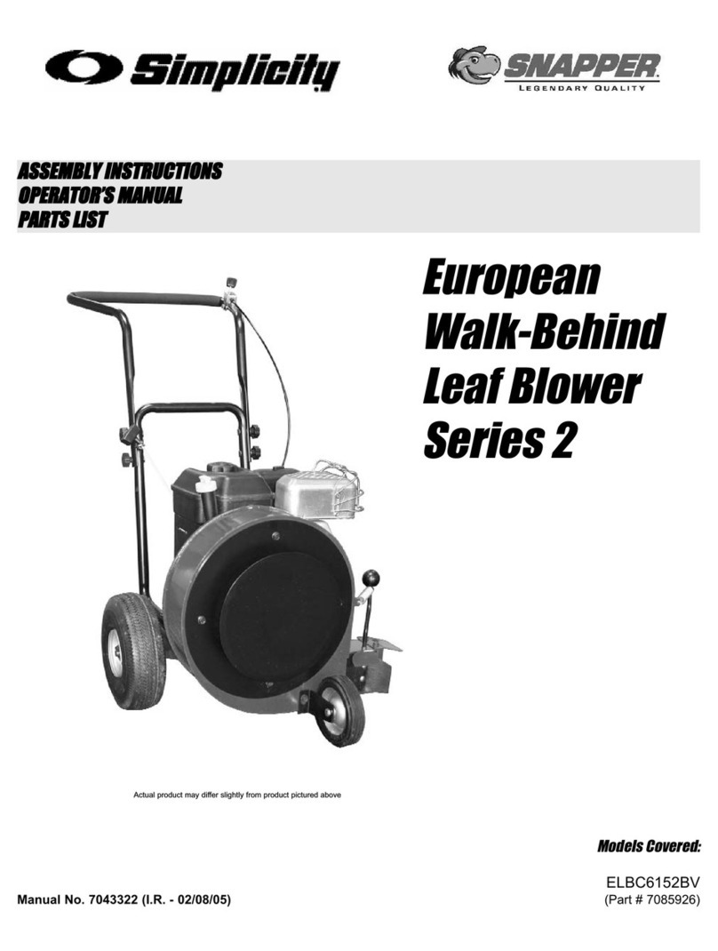 Snapper ELBC6152BV Operator's manual