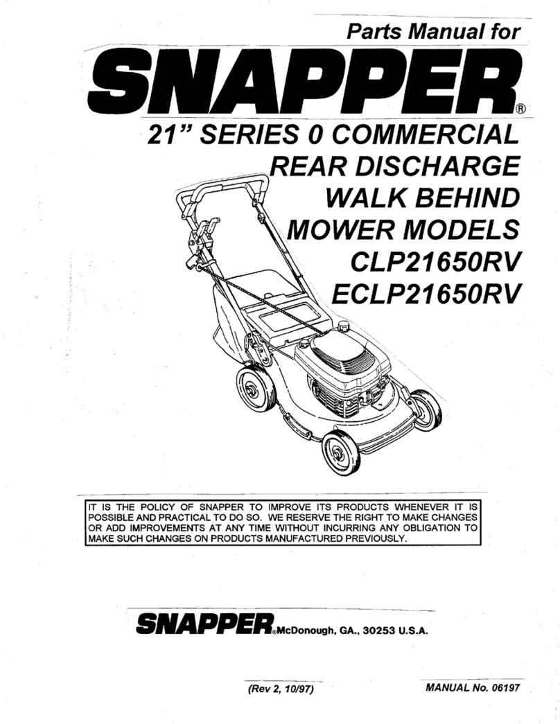 Snapper ECLP21650RV User manual