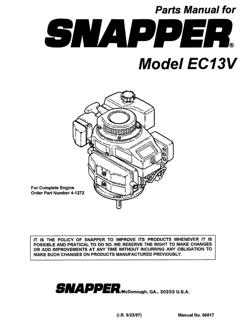 Snapper EC13V parts manual