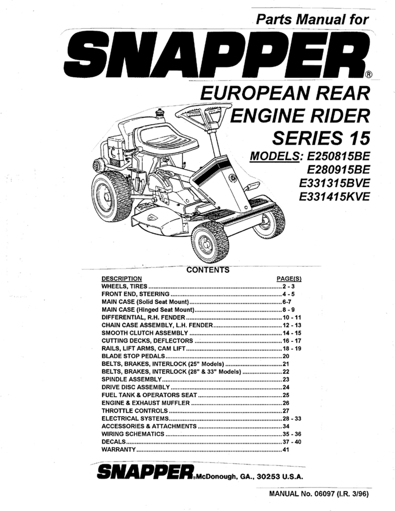 Snapper E331315BVE User manual