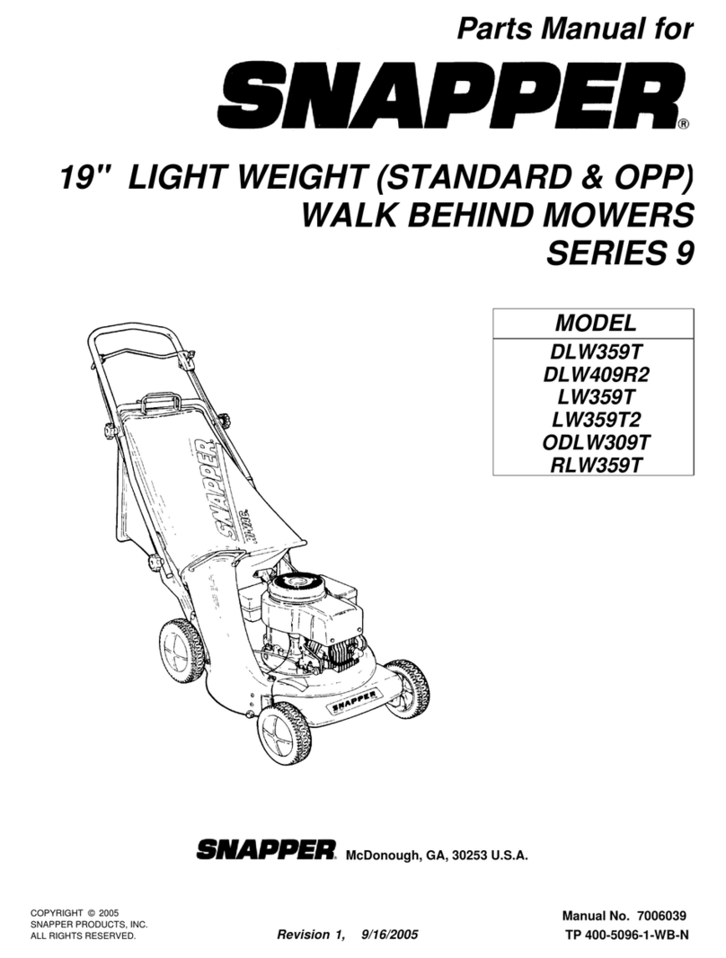 Snapper DLW359T User manual