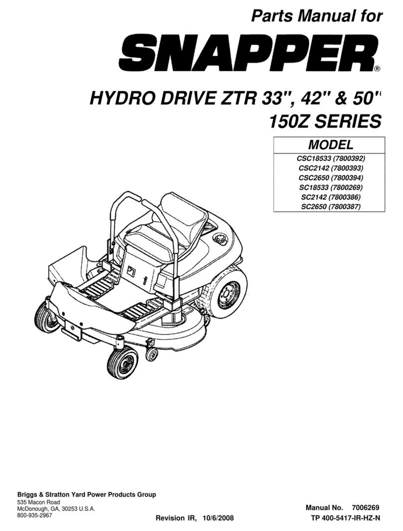 Snapper 7800386 User manual
