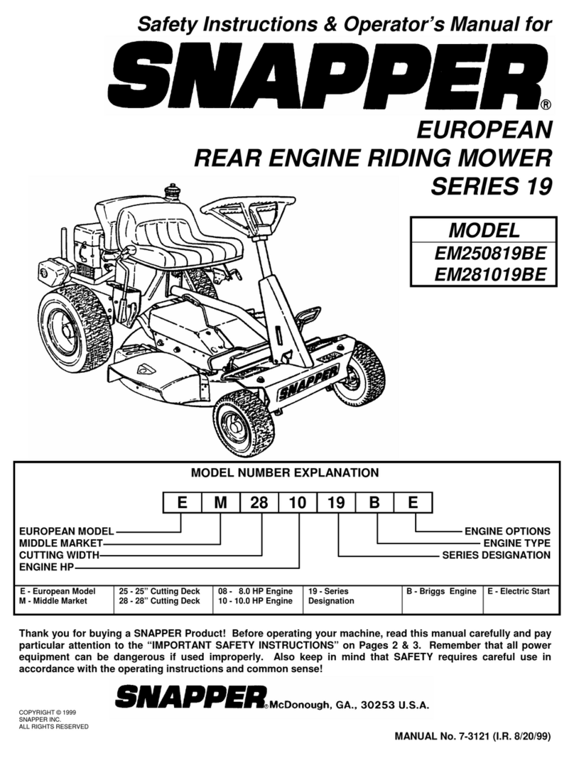 Snapper EM250819BE, EM281019BE Operation and maintenance manual