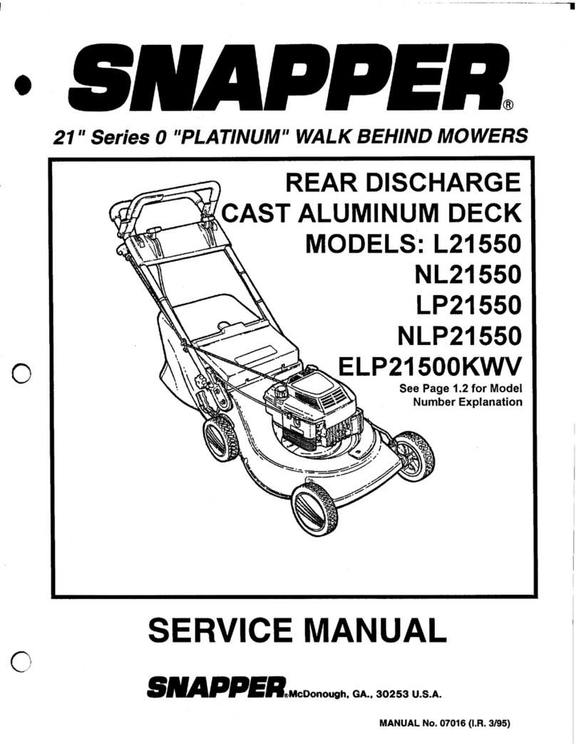 Snapper ELP21500KWV User manual