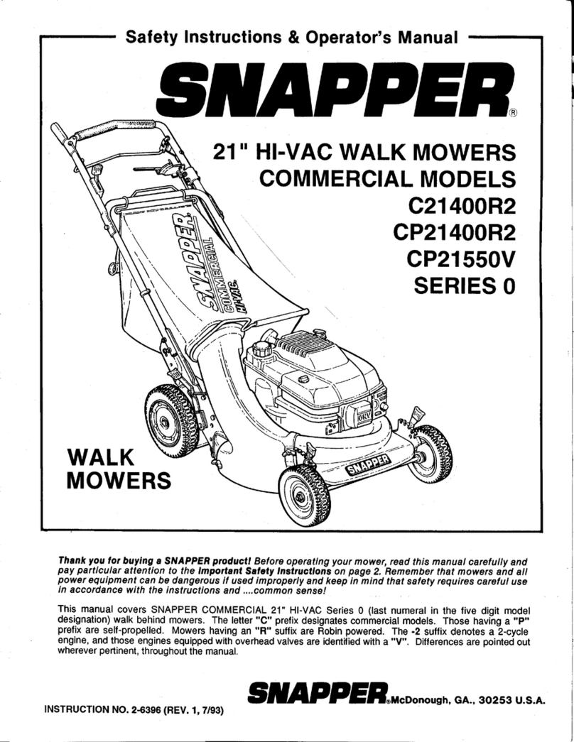 Snapper C21400R2, CP21400R2, CP21550V Operation and maintenance manual Snapper C21400R2, CP21400R2, CP21550V Operation and maintenance manual