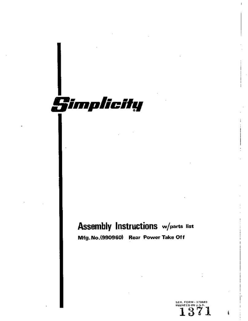 Simplicity 990960 Assembly instructions and parts list