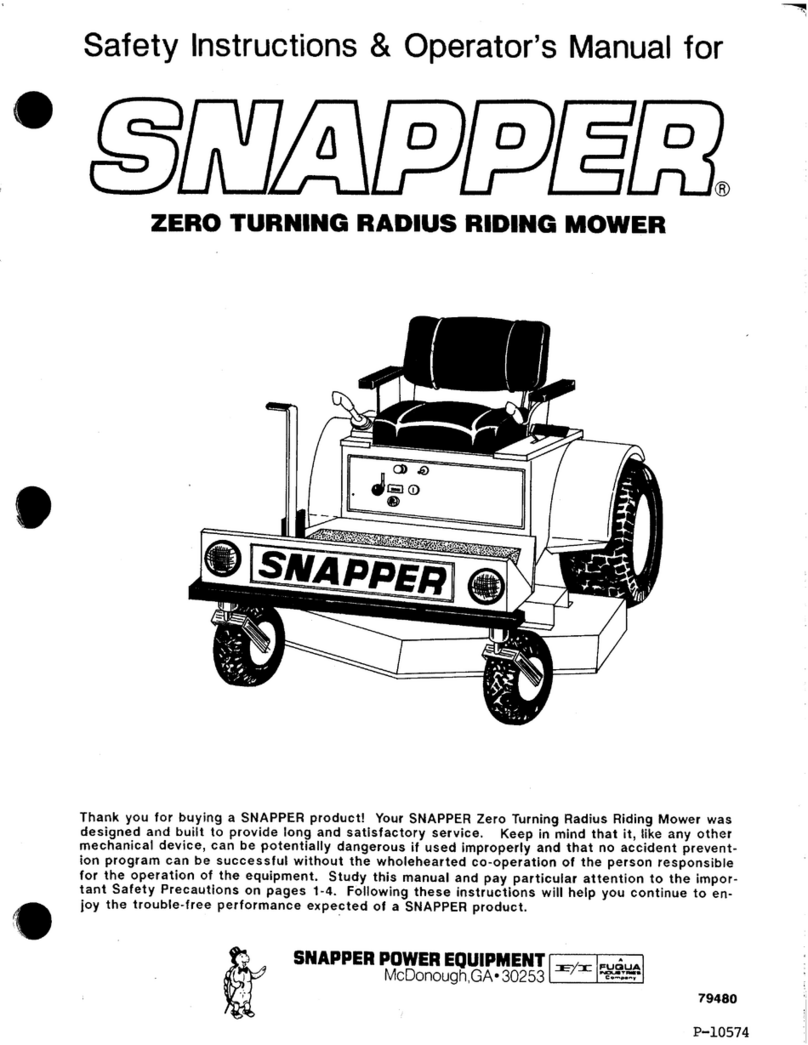 Snapper 79480 Operation and maintenance manual