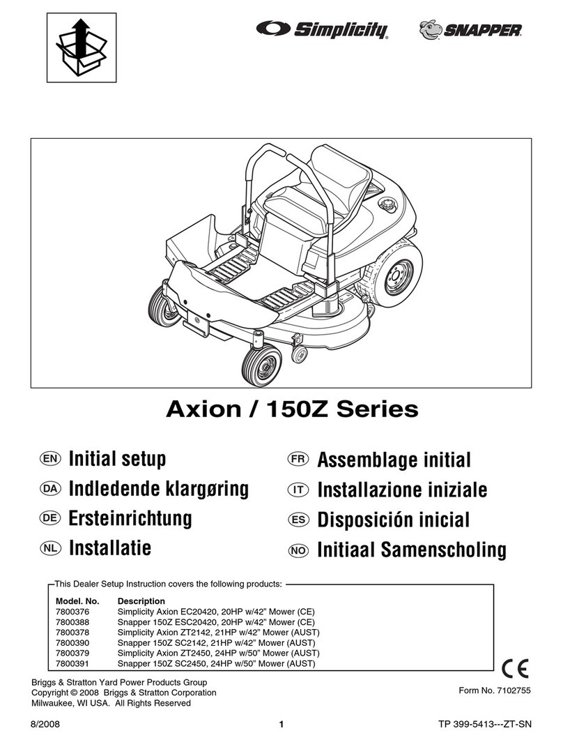 Simplicity 7800376 Manual