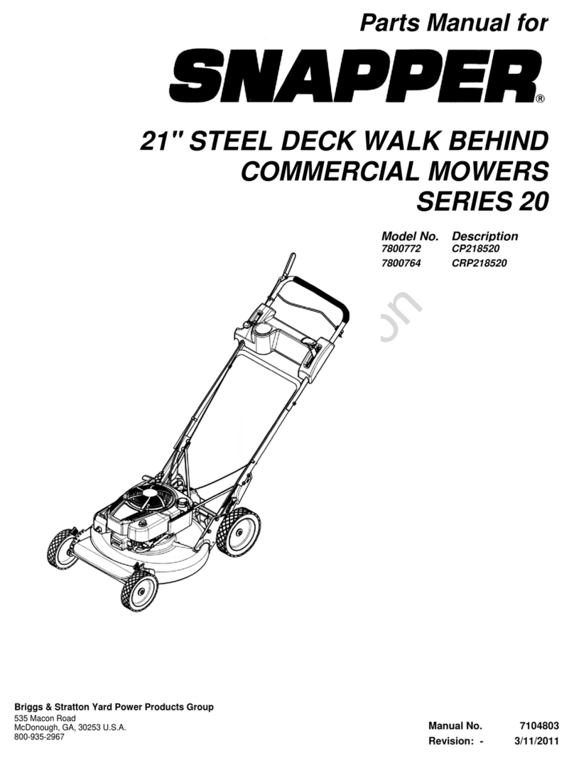 Snapper 7800764 User manual