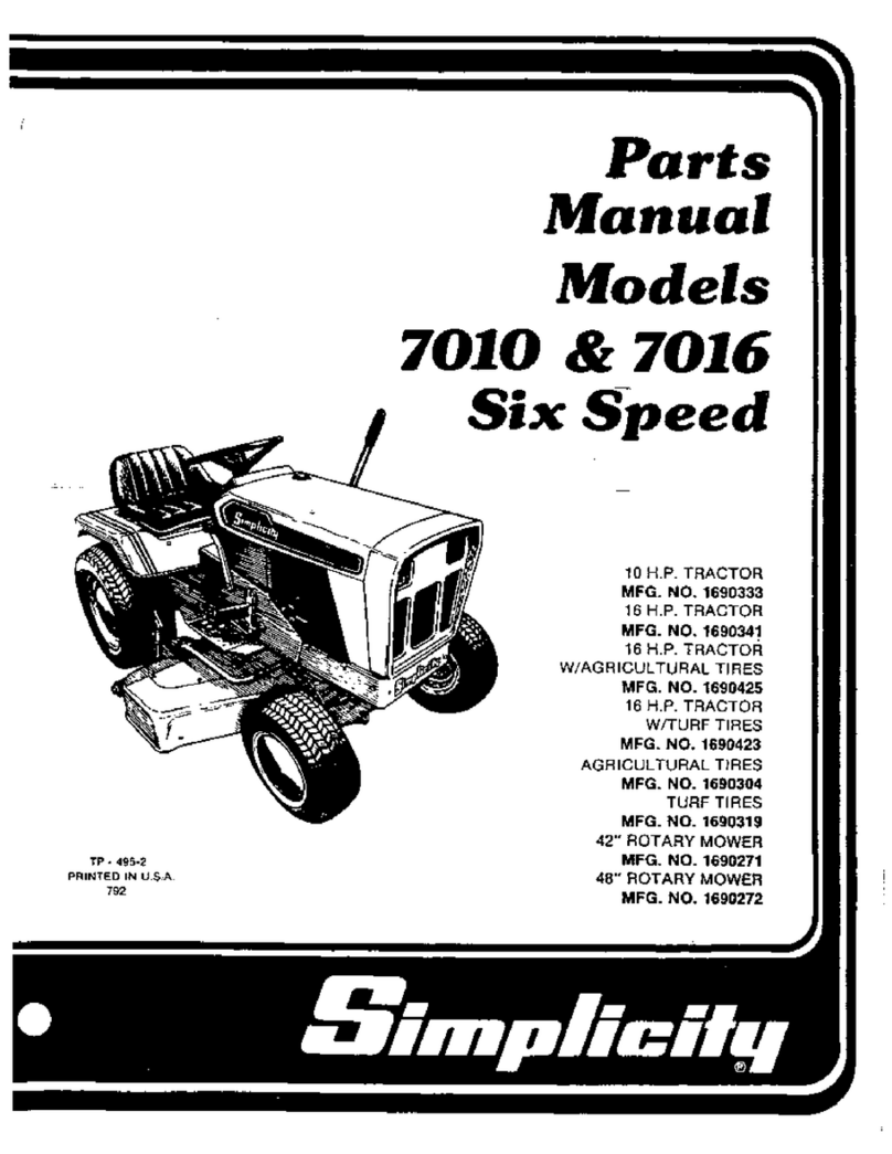 Simplicity 7016 User manual