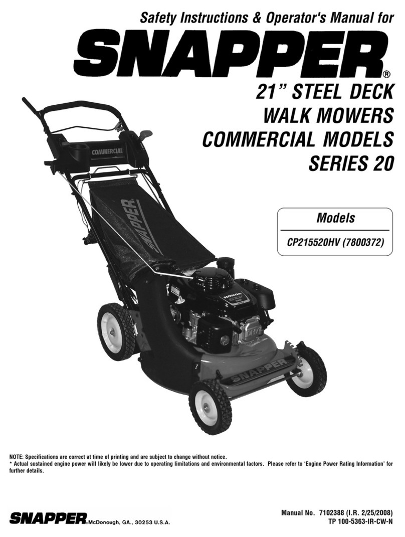 Snapper CP215520HV Operation and maintenance manual Snapper CP215520HV Operation and maintenance manual