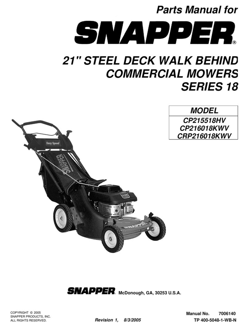 Snapper CP215518HV User manual Snapper CP215518HV User manual