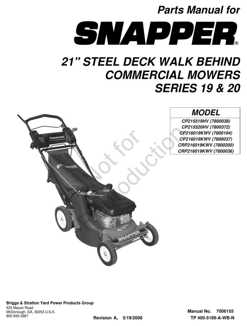 Snapper CP215519HV User manual