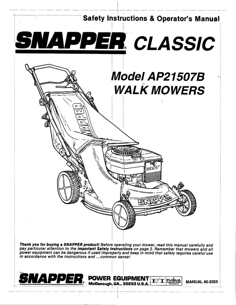 Snapper Classic AP21507B Safety instructions and operator's manual