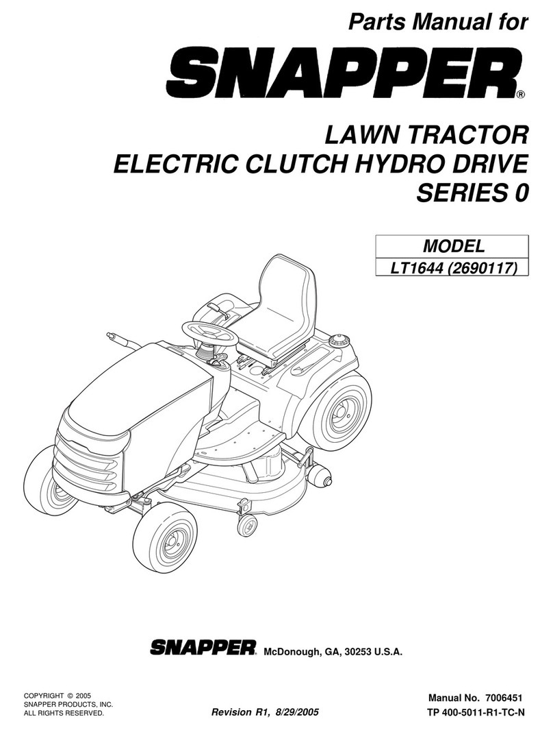 Snapper LT1644 parts manual