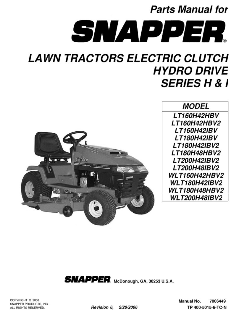 Snapper LT160H42HBV User manual Snapper LT160H42HBV User manual